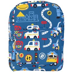 Car Cars Seamless Pattern Vector Rescue Team Cartoon Full Print Backpack by Wegoenart