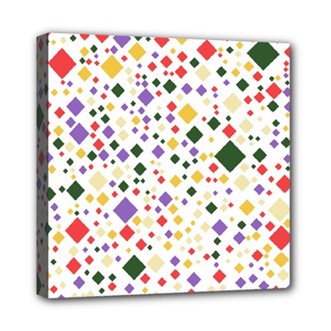 Abstract Pattern Illustration Background Wallpaper Mini Canvas 8  X 8  (stretched) by Wegoenart