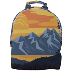 Illustration Landscape Nature Mini Full Print Backpack by Wegoenart