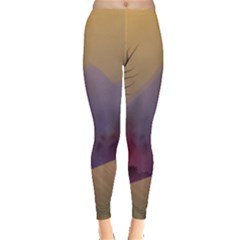 Landscape Illustration Nature Sky Leggings  by Wegoenart