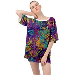 Illustration Graphics Design Art Oversized Chiffon Top by Wegoenart