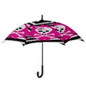 Zebra Skull Splatter Hook Handle Umbrellas (Small) View3