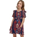 Armenian Old Carpet  Kids  Frilly Sleeves Pocket Dress View3