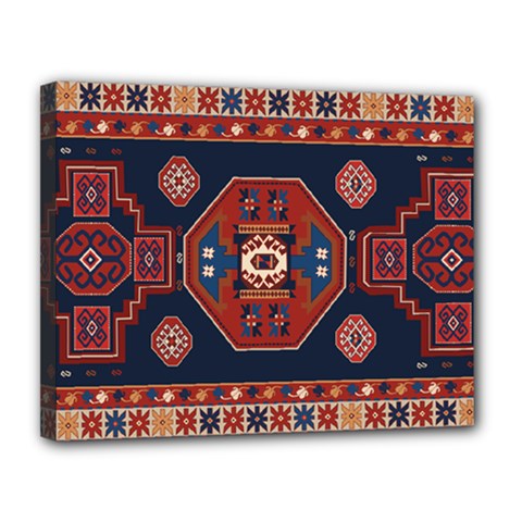 Armenian Carpet Canvas 14  X 11  (stretched) by Gohar