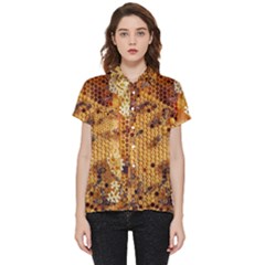 Insect Macro Honey Bee Animal Short Sleeve Pocket Shirt by Wegoenart