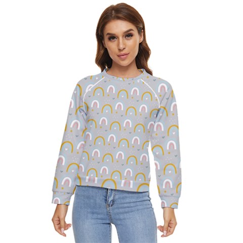 Rainbow Pattern Women s Long Sleeve Raglan Tee by ConteMonfrey