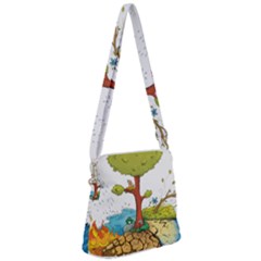 Natural Disaster Flood Earthquake Zipper Messenger Bag by Jancukart
