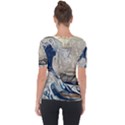 Wave Sea Ocean Splash Water Surf Foam Movement Shoulder Cut Out Short Sleeve Top View2