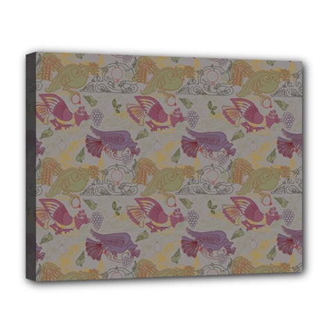 Pattern Armenian Birds Canvas 14  X 11  (stretched) by Gohar