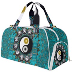 Yin Yang Horoscope Astrology Zodiac Signs Zodiac Burner Gym Duffel Bag by Wegoenart