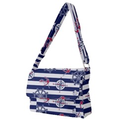Seamless Marine Pattern Full Print Messenger Bag (l) by BangZart