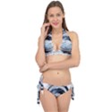 Gray Washing Machine Illustration Tie It Up Bikini Set View1