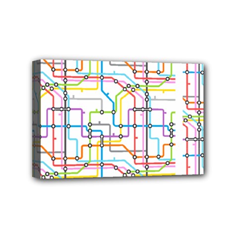 Tube Map Seamless Pattern Mini Canvas 6  X 4  (stretched) by Jancukart