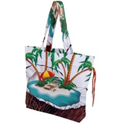 Coconut And Holiday Beach Food Drawstring Tote Bag by Jancukart