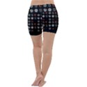 Black And Multicolored Polka Dot Wallpaper Artwork Digital Art Lightweight Velour Yoga Shorts View4