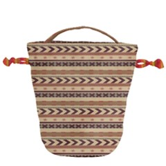 Christmas Textur 04 Drawstring Bucket Bag by artworkshop