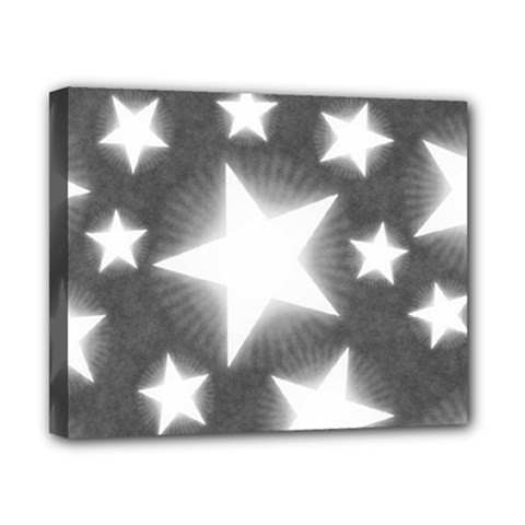 Snowflakes And Star Patterns Grey Stars Canvas 10  X 8  (stretched) by artworkshop