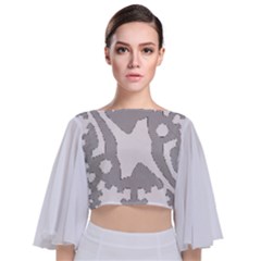 Im Fourth Dimension Black Instaforex  Tie Back Butterfly Sleeve Chiffon Top by imanmulyana