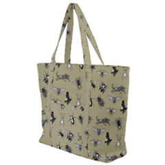 Insects Pattern Zip Up Canvas Bag by Valentinaart
