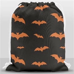 Bat Pattern Drawstring Bag (large) by Valentinaart