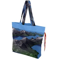 Mountain Landscape Rocky Rocks Geology Scenic Drawstring Tote Bag by danenraven