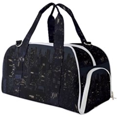 City Night Urban Downtown Science Tower Halo Burner Gym Duffel Bag by danenraven