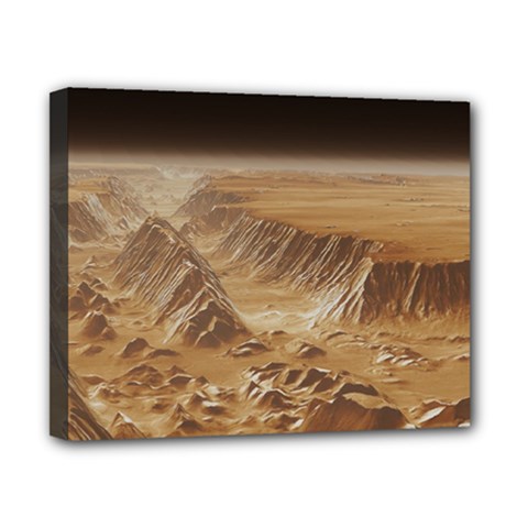 Mars Crater Planet Canyon Cliff Nasa Astronomy Canvas 10  X 8  (stretched) by danenraven