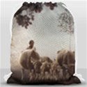 Man Cattle Animals Cows Bulls Calves Mammals Drawstring Bag (Large) View2