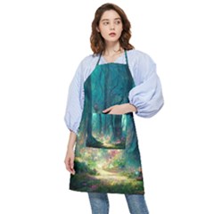 Magical Forest Forest Painting Fantasy Pocket Apron by danenraven