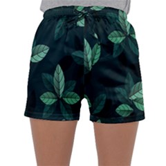 Leaves Pattern Sleepwear Shorts by artworkshop