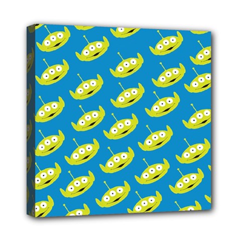 Pattern Aliens Mini Canvas 8  X 8  (stretched) by artworkshop