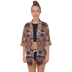 Pastels Kaleidoscope Open Front Chiffon Kimono by kaleidomarblingart