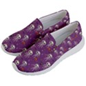 Background Halloween Pattern Pumpkin Skeleton Bat Men s Lightweight Slip Ons View2