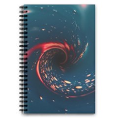 Fluid Swirl Spiral Twist Liquid Abstract Pattern 5 5  X 8 5  Notebook by Ravend