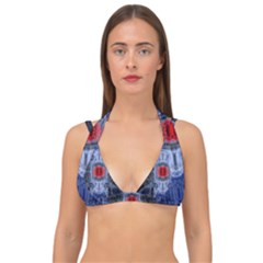 Art Robot Artificial Intelligence Technology Double Strap Halter Bikini Top by Ravend