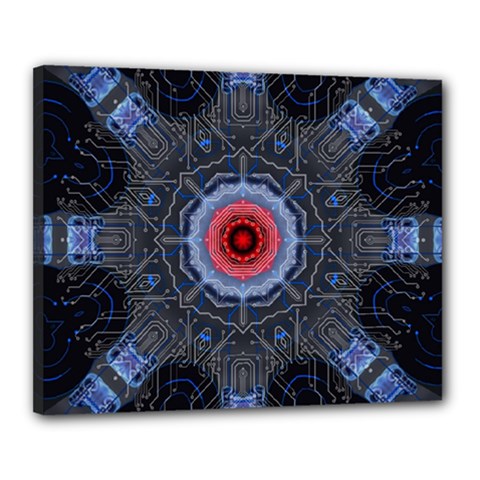 Art Robots Artificial Intelligence Technology Canvas 20  X 16  (stretched) by Ravend