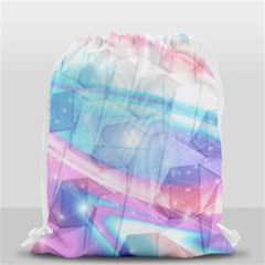 Polygons Bokeh Geometric Art Geometric Background Drawstring Bag (small) by Ravend