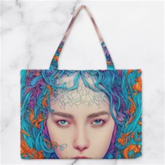 Pepper Colors Girl Zipper Medium Tote Bag by Sparkle