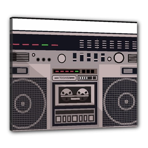Cassette Recorder 80s Music Stereo Canvas 24  X 20  (stretched) by Pakemis