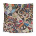 Background Embroidery Pattern Stitches Abstract Square Tapestry (Large) View1