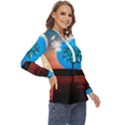 Surreal Fantasy Abstract Art Creativity Horizon Zip Up Long Sleeve Blouse View3