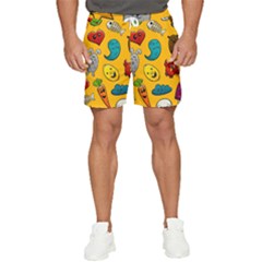 Graffiti Characters Seamless Ornament Men s Runner Shorts by Pakemis