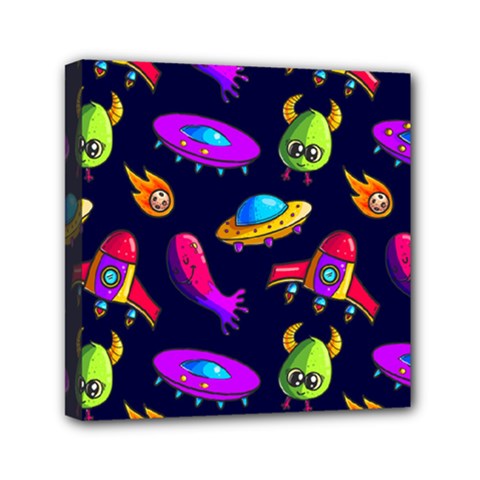 Space Pattern Mini Canvas 6  X 6  (stretched) by Pakemis