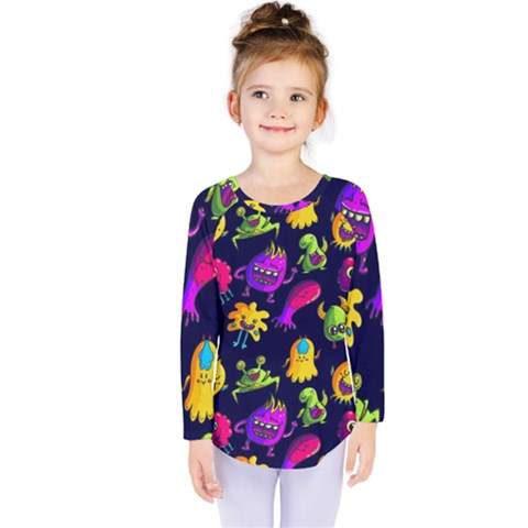 Space Patterns Kids  Long Sleeve Tee by Pakemis