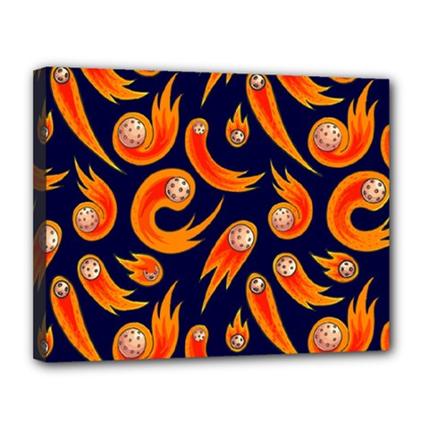 Space Patterns Pattern Canvas 14  X 11  (stretched) by Pakemis