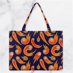 Space Patterns Pattern Zipper Medium Tote Bag by Pakemis