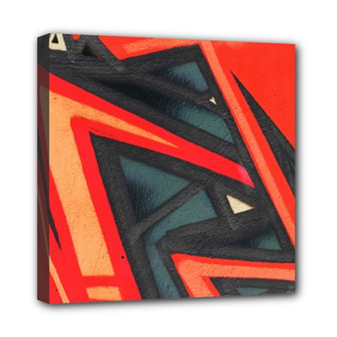 Graffiti Detail Wallpaper Texture Background Mini Canvas 8  X 8  (stretched) by Pakemis