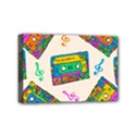Seamless Pattern With Colorfu Cassettes Hippie Style Doodle Musical Texture Wrapping Fabric Vector Mini Canvas 6  x 4  (Stretched) View1