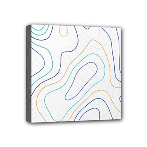 Abstract Colorful Topographic Map Design Vector Mini Canvas 4  X 4  (stretched) by Pakemis