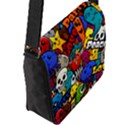 Graffiti Characters Seamless Pattern Flap Closure Messenger Bag (L) View2